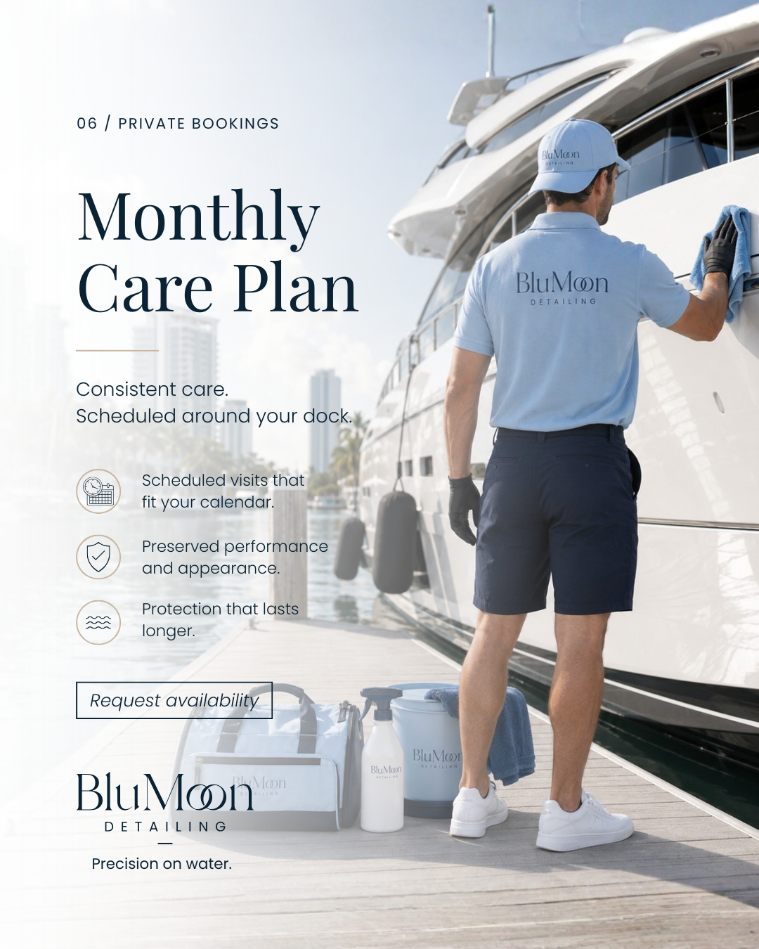 Monthly dockside care plan